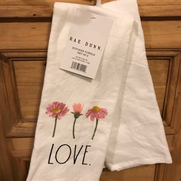 Rae Dunn “Love” kitchen towels